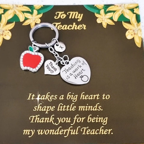 Teaching is a work of Heart Teacher's Keychain HNS Studio Canada