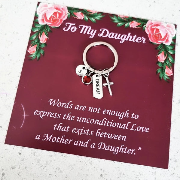 Faith Cross Personalized Keychain