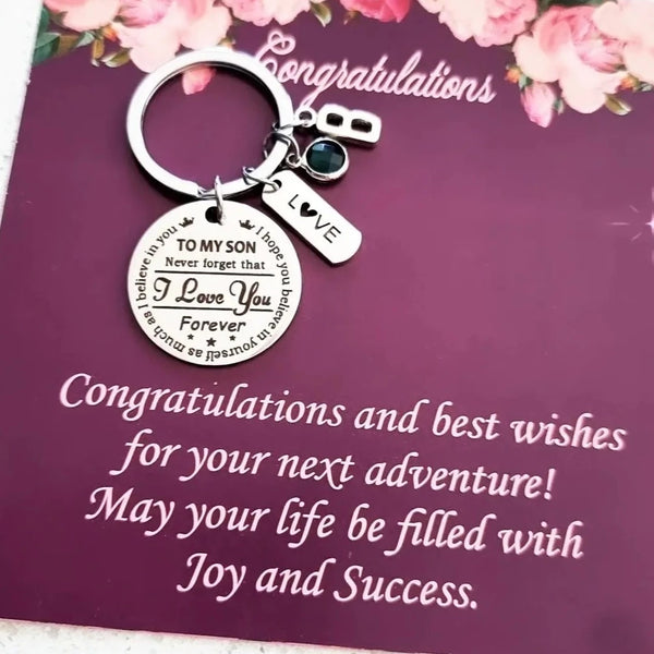 To My Son I Love You Forever Keychain Personalized HNs Studio Canada