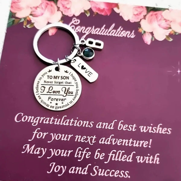 To My Son I Love You Forever Keychain Personalized HNs Studio Canada