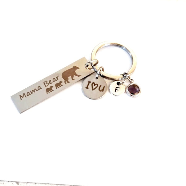 Mama Bear Keychain Personalized