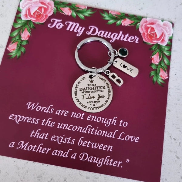 To My Daughter I Love You Forever Keychain Personalized HNs Studio Canada