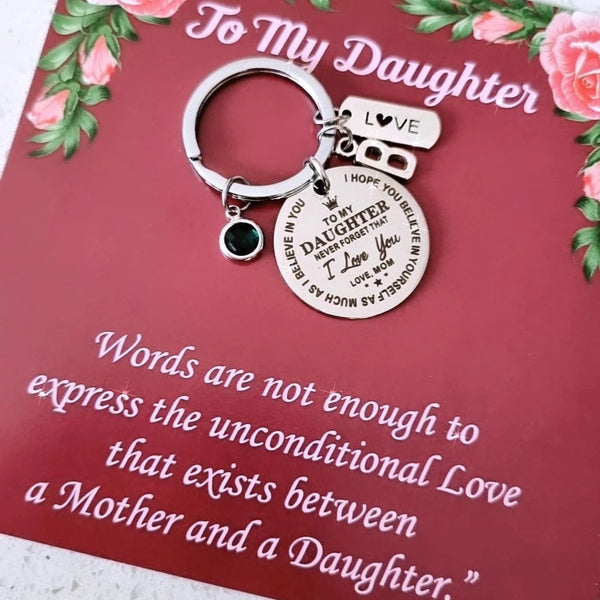 To My Daughter I Love You Forever Keychain Personalized HNs Studio Canada