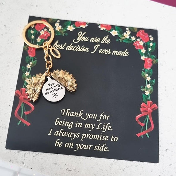 You Are My Sunshine Keychain Personalized HNS Studio Canada