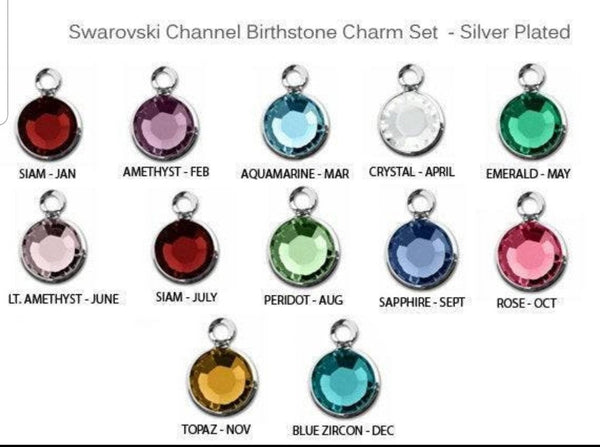 infinity anklet with birthstone