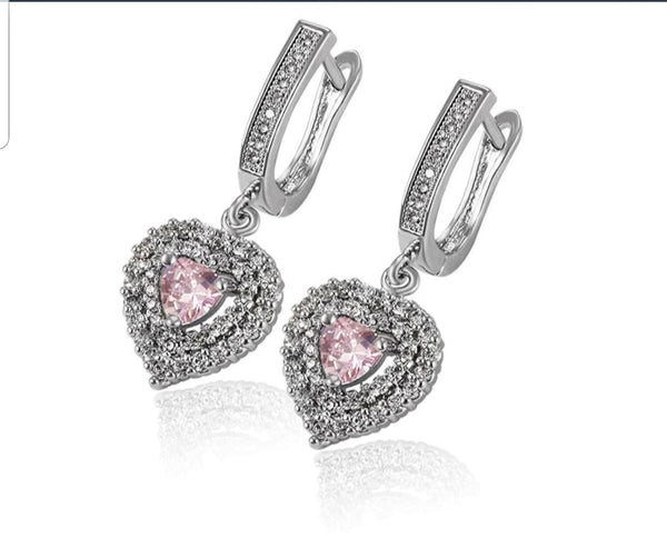 Heart Earrings Sterling Silver