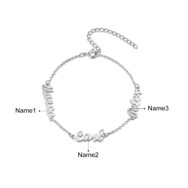 Multiple Names Bracelet in Sterling Silver HNS Studio Canada