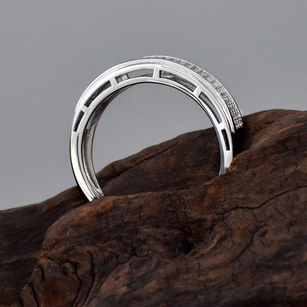 Men Promise Ring Band Sterling Silver HNS Studio Canada