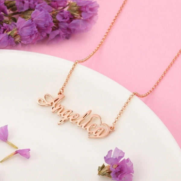 Name Necklace with Heart