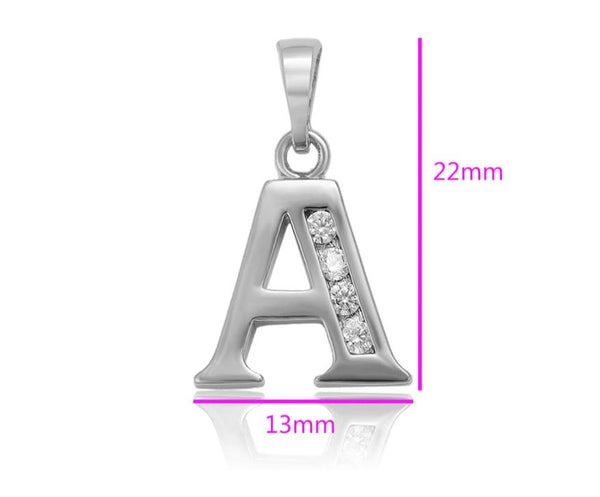 Sterling Silver Initial Pendant Necklace