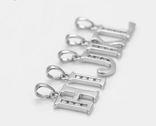 Sterling Silver Initial Pendant Necklace