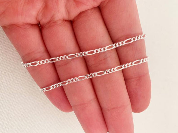 Silver Figaro Link Anklet