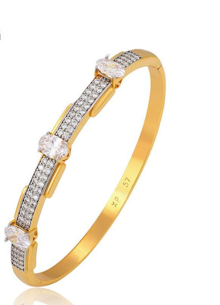 24K Gold Filled Hinged Bangle HNS Studio Canada