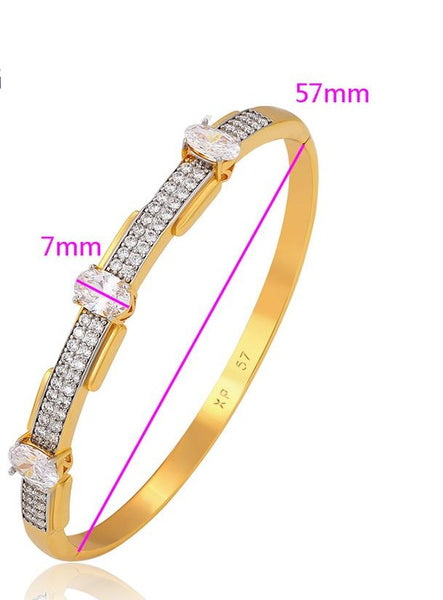 24K Gold Filled Hinged Bangle HNS Studio Canada