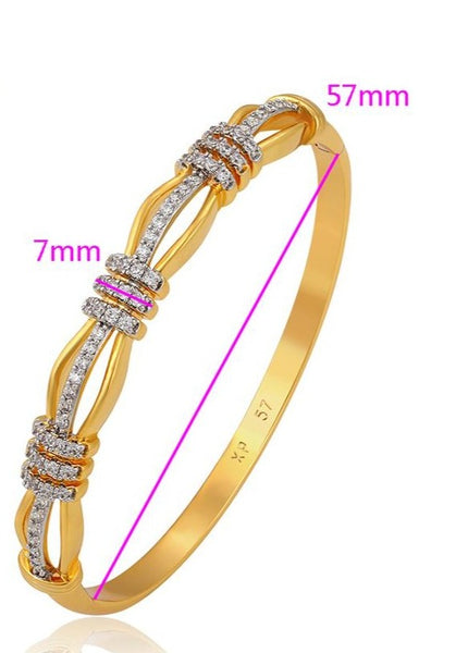 24K Gold Filled Hinged Bangle HNS Studio Canada