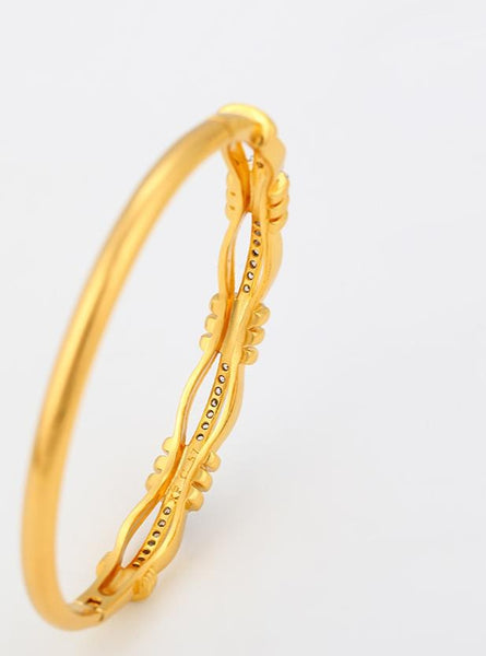 24K Gold Filled Hinged Bangle HNS Studio Canada