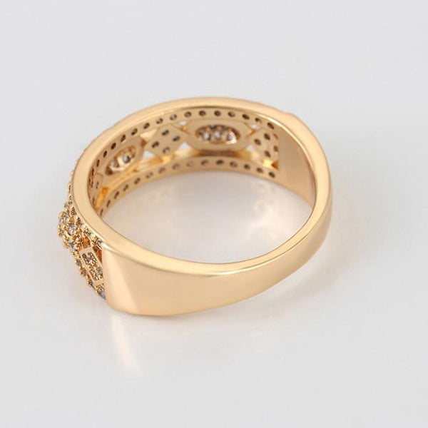 18k Gold Plated Hinged Bangle Bracelet with Matching Ring HNS Studio Canada