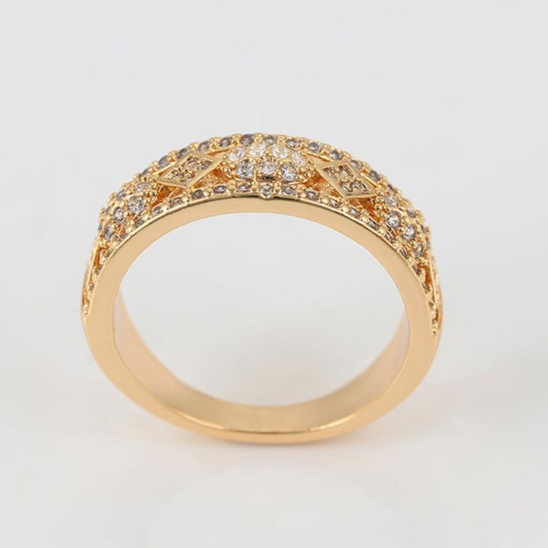 18k Gold Plated Hinged Bangle Bracelet with Matching Ring HNS Studio Canada