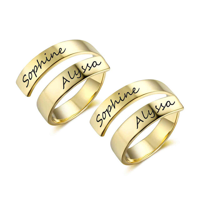 Name gold hot sale ring images