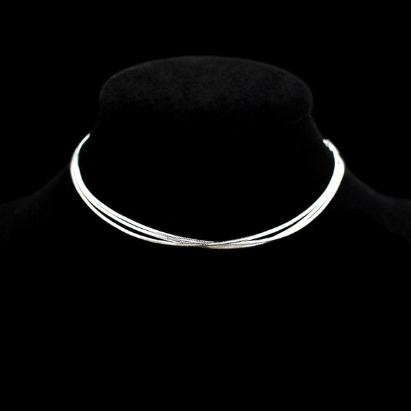 Simple Three Layer Anklet In Sterling Silver - HNS Studio