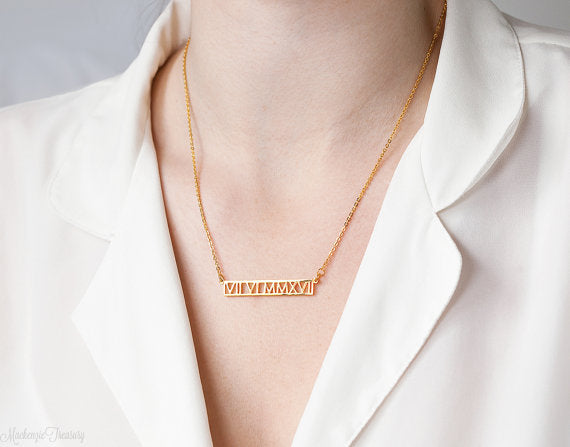 Personalized Hollow Bar Names Necklace - HNS Studio