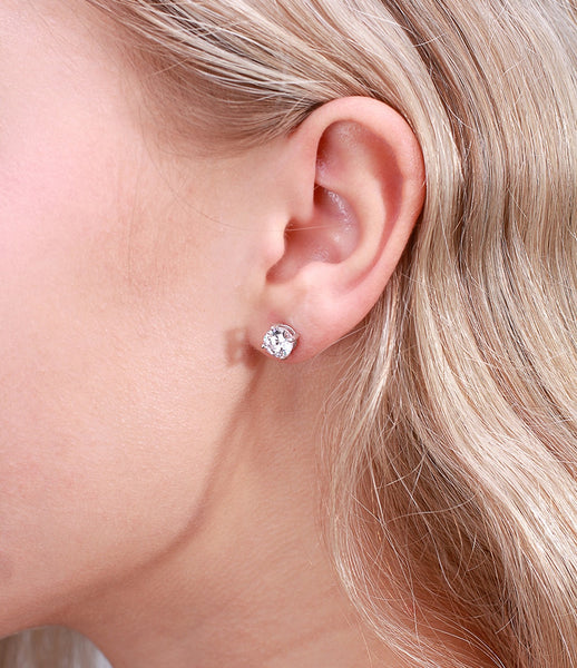 Sterling Silver Birthstone Stud Earrings - HNS Studio