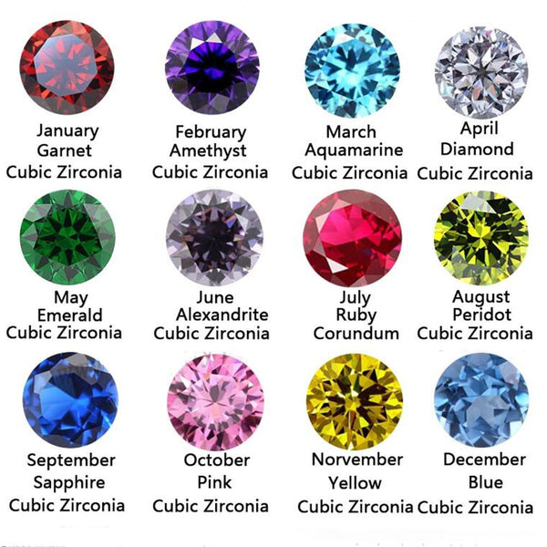 Sterling Silver Birthstone Stud Earrings - HNS Studio