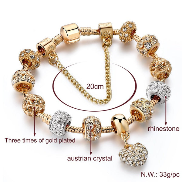 Gold Plated Charms Bracelet HNS Studio Canada