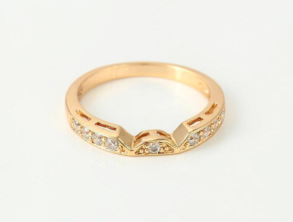 Gold  Wedding Engagement Ring and Band set Size 10 - HNS Studio