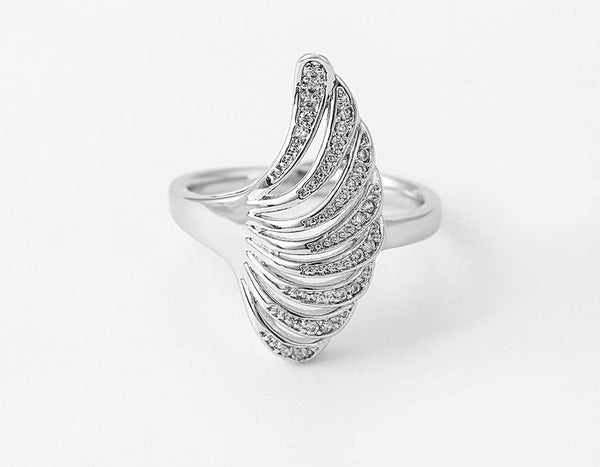 Statement Ring CZ Silver Size 8 - HNS Studio