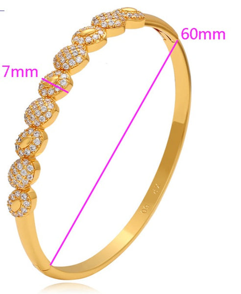 24k Dubai Gold Plated Bangles Gift for Women HNS Studio Canada 