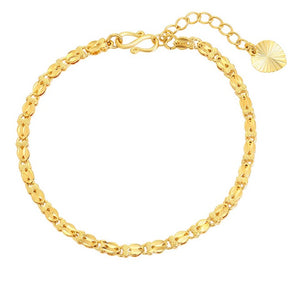 Baht Chain 24K Gold Plated Shiny Bracelet HNS Studio Canada a