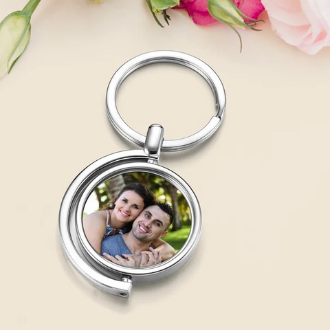 Custom Photo Family Keychain- Double Side