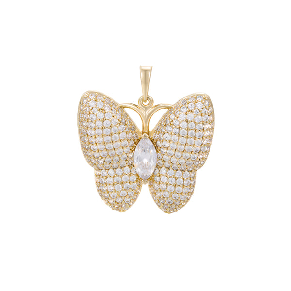 Elegant Gold-Plated Butterfly Pendant Necklace – A Touch of Grace