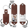 Personalized Calendar Keychain with Photo & Engraved Date – Custom Leather Couple Key Ring Gift