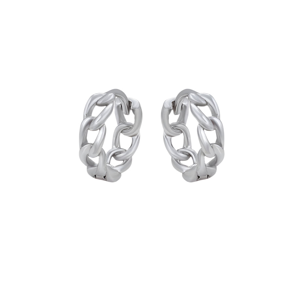 Curb Huggie Hoop Earrings HNS Studio