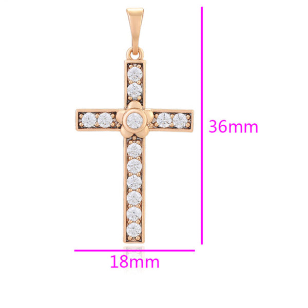  Gold Cross Pendant - Elegant & Timeless Design | HNS Studio