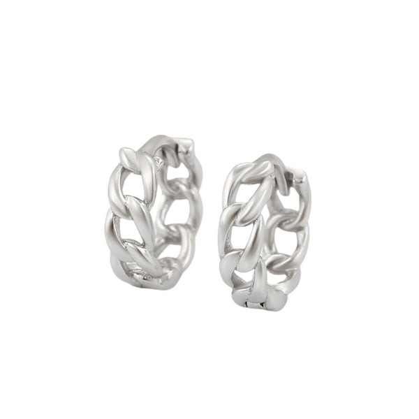 Curb Huggie Hoop Earrings HNS Studio