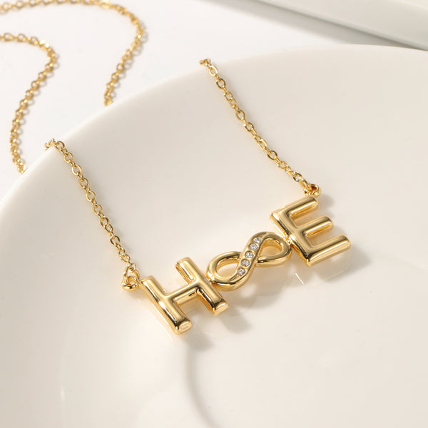 Personalized Two-Letter Pendant Necklace with Infinity