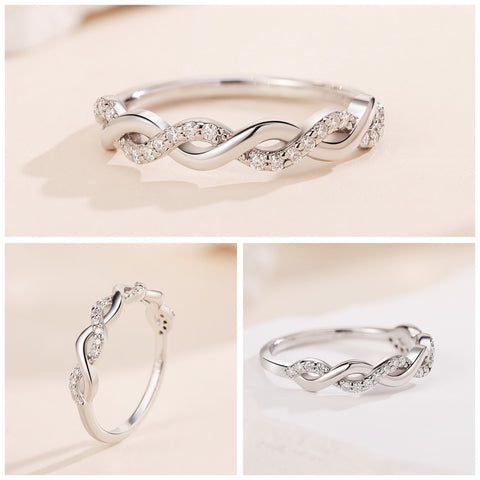 Elegant Eternity Infinity Band – 925 Sterling Silver