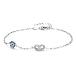 Elegant Infinity Evil Eye Charm Bracelet for Protection & Good Fortune