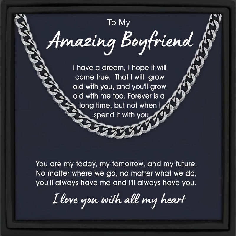 To My Amazing Boyfriend Necklace.