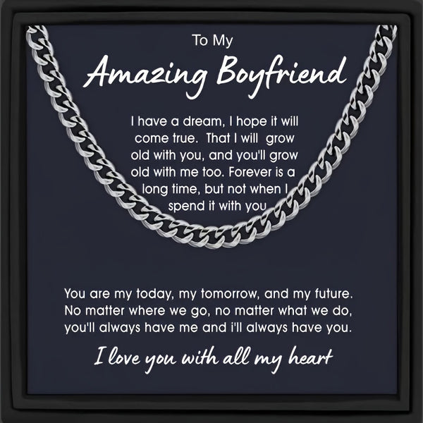 To My Amazing Boyfriend Necklace.