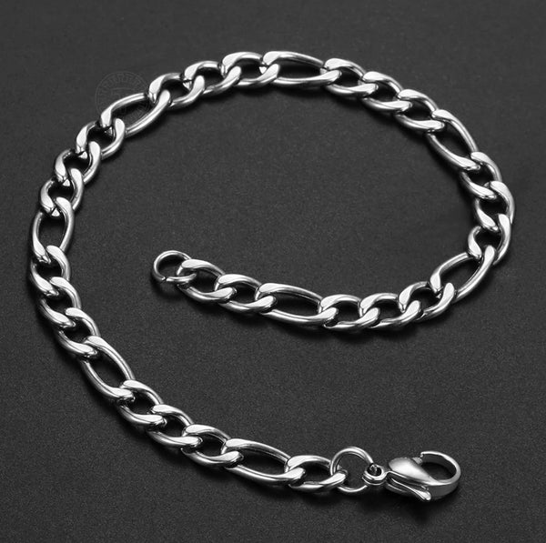 Figaro Chain Bracelet and  Necklace Set