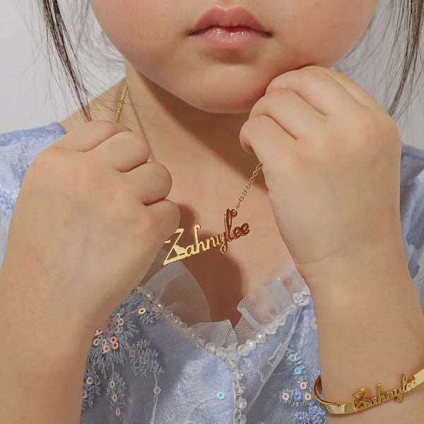 Kids Name Necklace HNS Studio Canada 