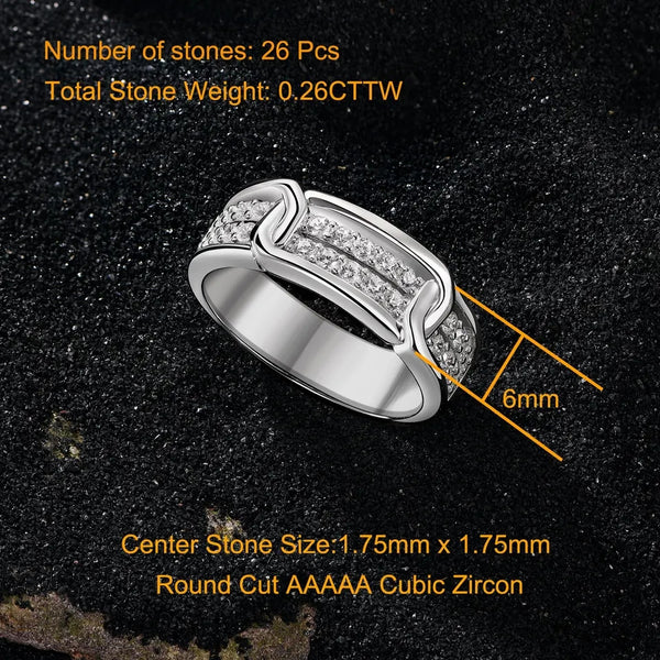 Sterling Silver Promise Ring for Men.