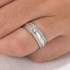 Sterling Silver Men Promise Ring Band HNS Studio Canada 