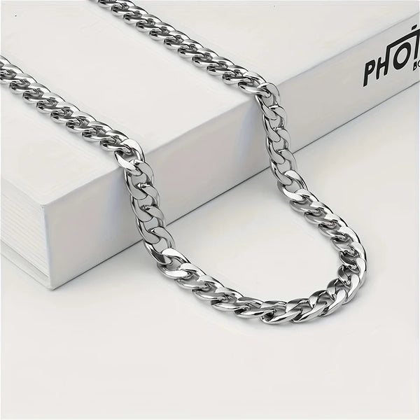 Stainless Steel Cuban Chain Necklace for Dad HNS Studio Canada 