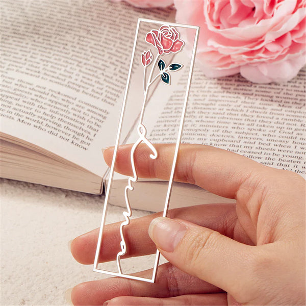 Colorful Birthday Flower Stainless Steel Bookmark HNS Studio Canada 