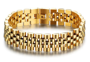 15mm Link Chain Gold Bracelet HNS Studio Canada 